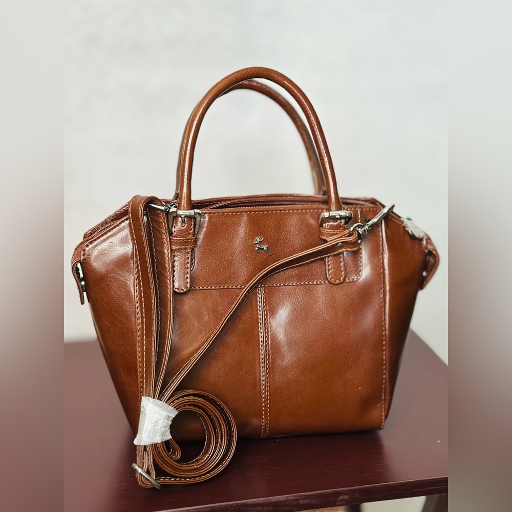 Ashwood Purse Satchel
Tote Hand Bag Brown
Leather Excellent Condition Cognac